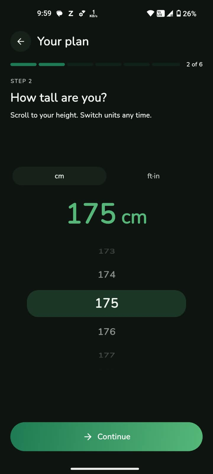 Setting your height