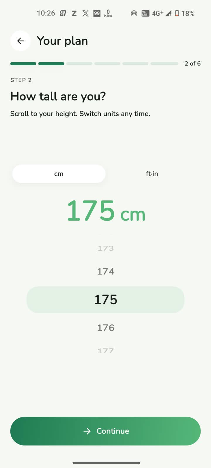 Setting your height